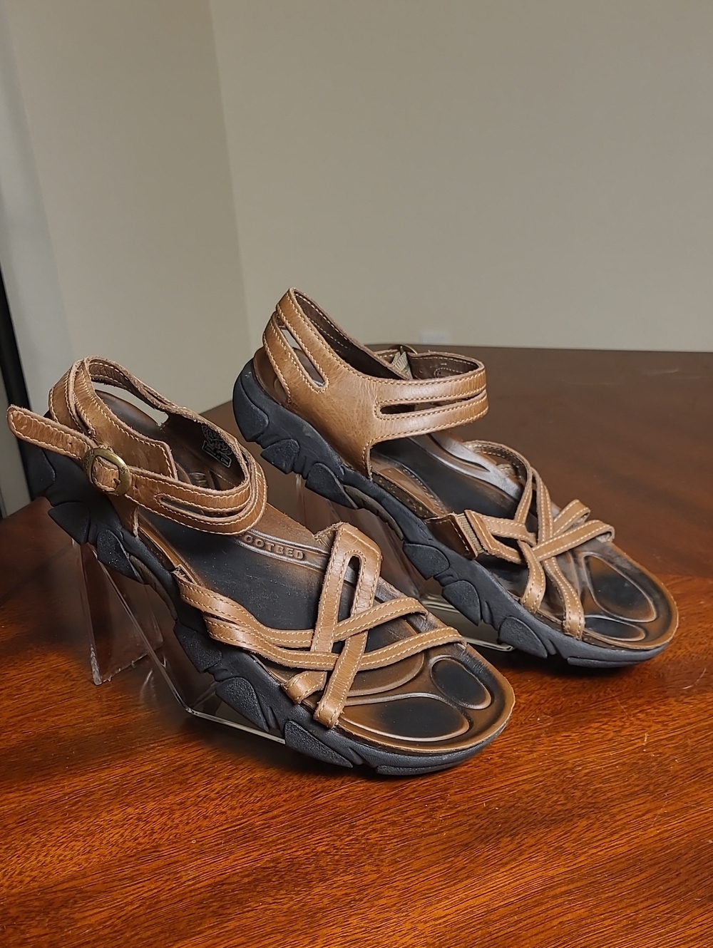 Keen Naples Brown Leather Strappy Comfort Walking Sandals Women US 10.5/41 EU